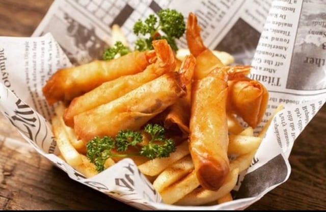 Cajun Shrimp & Fries.
