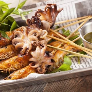 Shrimp & Octopus Grilled Combo (Tom & bach Tuoc Nuong)