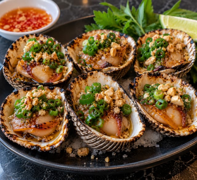 Bloody Clams with butter onion (So Long mo hanh).